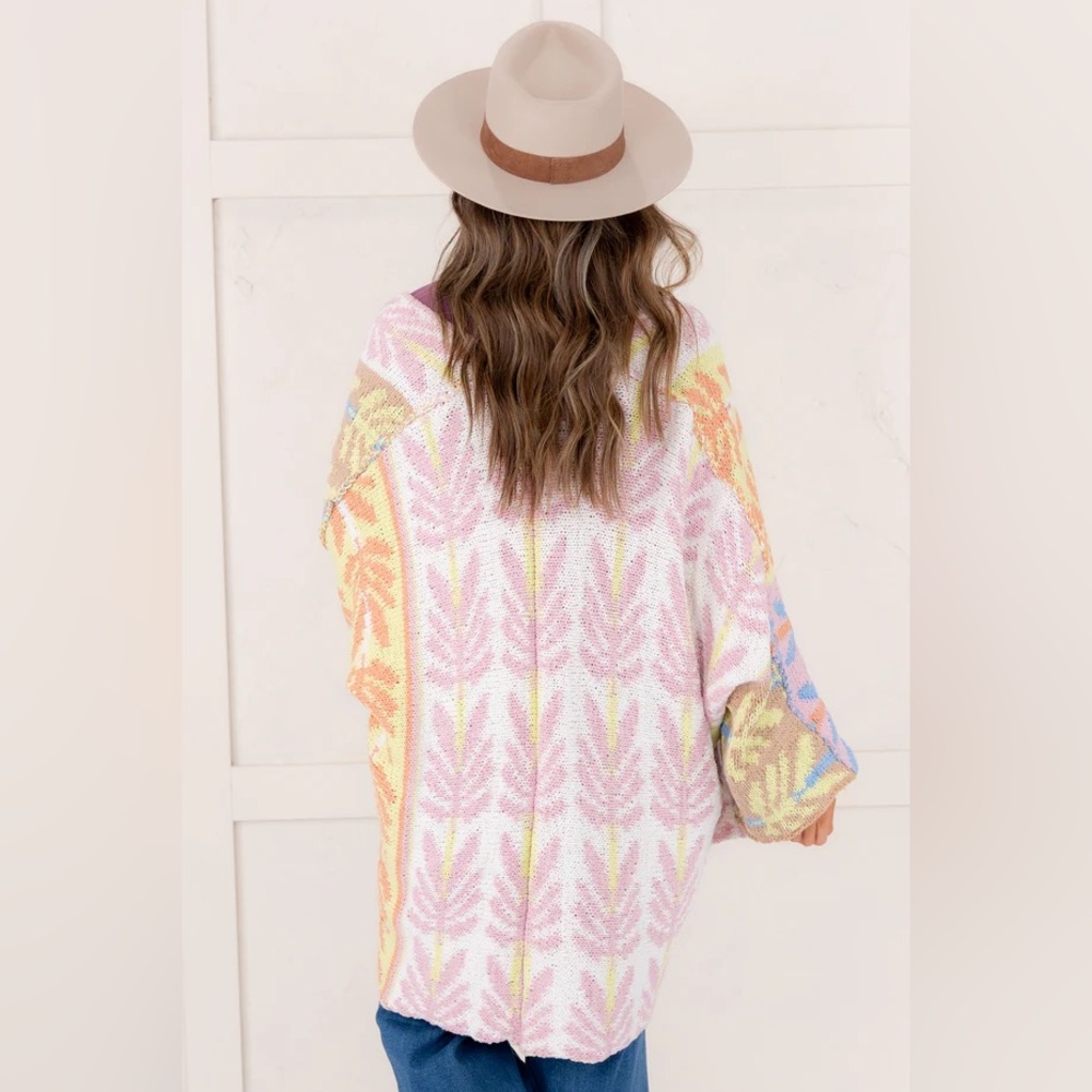 NEW FREE PEOPLE Mallorca Oversized Long Sleeve Cardigan Size Large - Picture 3 of 8